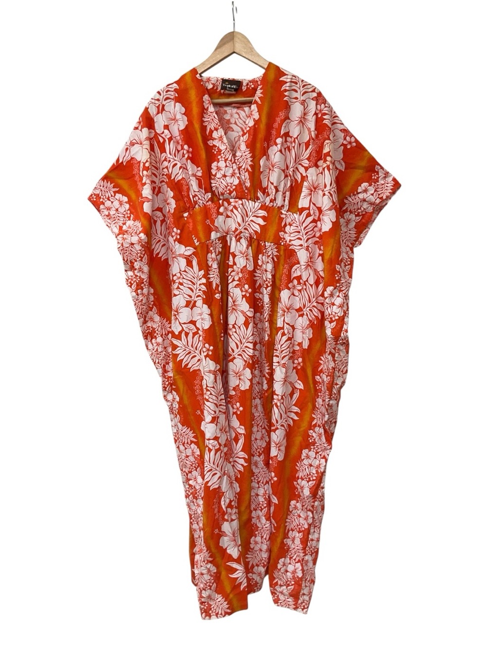 Vintage Tropical Eve Hawaii Muu Muu Kaftan House Dress One Size Dress Boho
